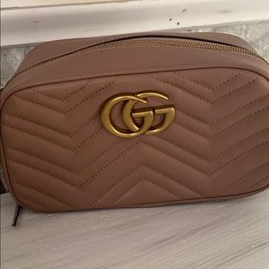 Pink Rose Gold GG Marmont Bag